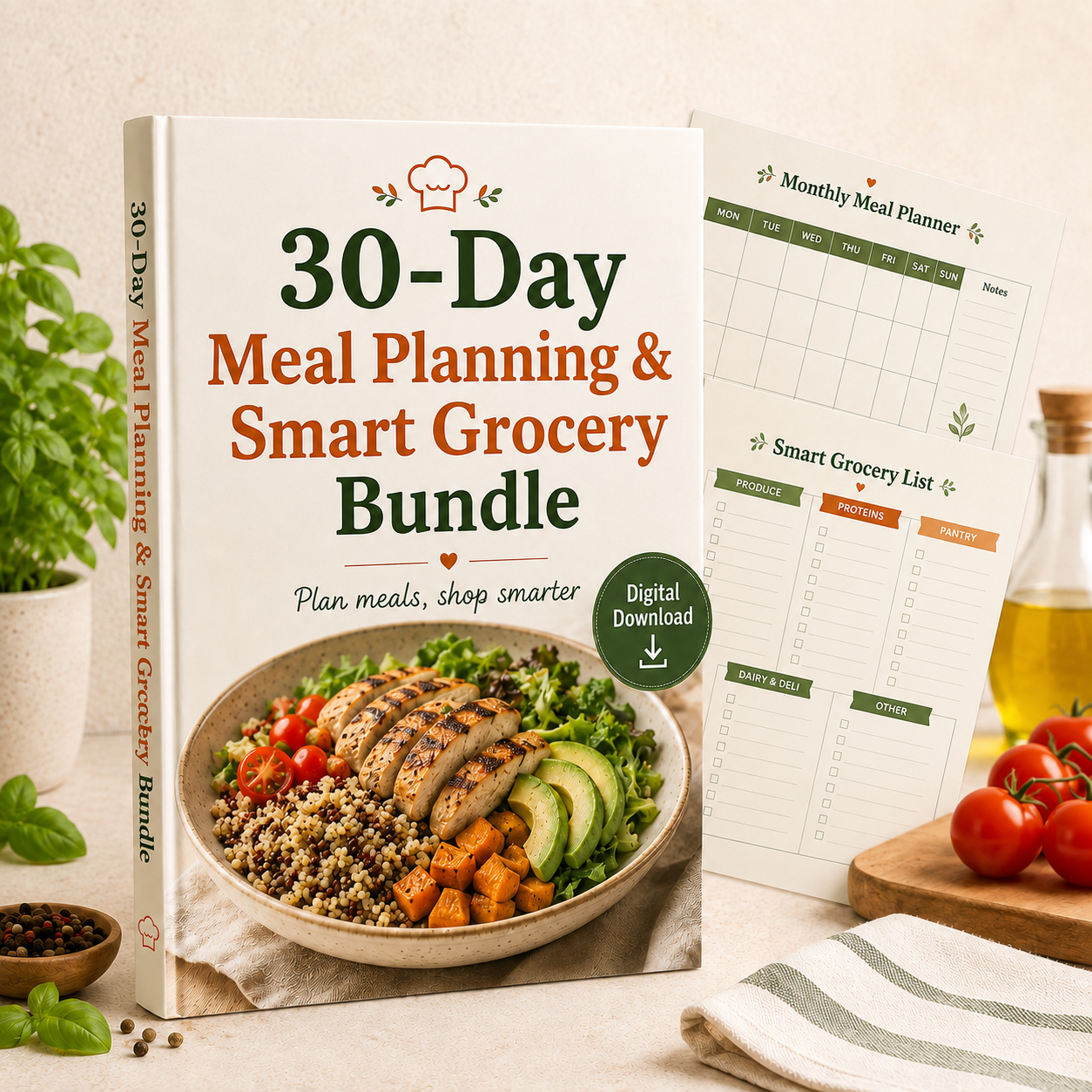 30-Day Meal Planning & Smart Grocery Bundle